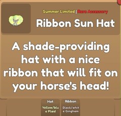 Wild Horse Islands 🌸 V2 Ribbon Sun Hat Sunhat Yellow Plaid Black Ging 🌸