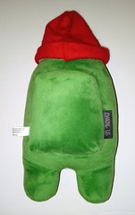 AMONG US 14″ LARGE Plush GREEN CREW MEMBER WITH RED BEANIE Hat Toikido OFFICIAL