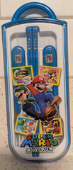 Super Mario Lunch Utensil Set Japan Spoon Fork Chopsticks Case Nintendo 2007