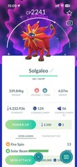 Pokémon Go – Shiny Solgaleo – Trade Unregistered 1 Million Stardust