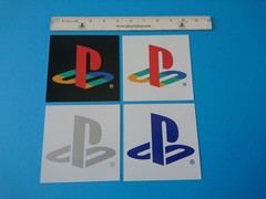 4 PACK PLAYSTATION PS LOGO STICKERS (TWO SIDED GLOSS) 5″ X 5″ BRAND NEW