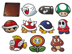 Super Mario Nintendo Fun Fact Factoid Coasters Paladone Toad Bullet Bill Set 11