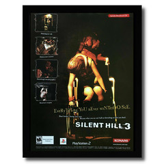 Silent Hill 3 Framed Print Ad/Poster Official Original PS2 Horror Game Promo Art