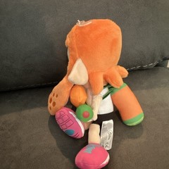 Little Buddy Splatoon Inkling Girl Plush Doll Orange Hair w/ Blaster