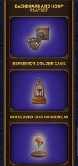 Bluebird’s Golden Cage Backboard and Hoop Playset Preserved Gift of Gilneas