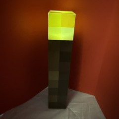 Minecraft Light-Up 11″ Wall Torch Night Light ThinkGeek Light Working Tested
