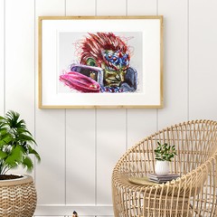 Ganondorf Ballpoint Pen Print, Legend of Zelda Art Poster