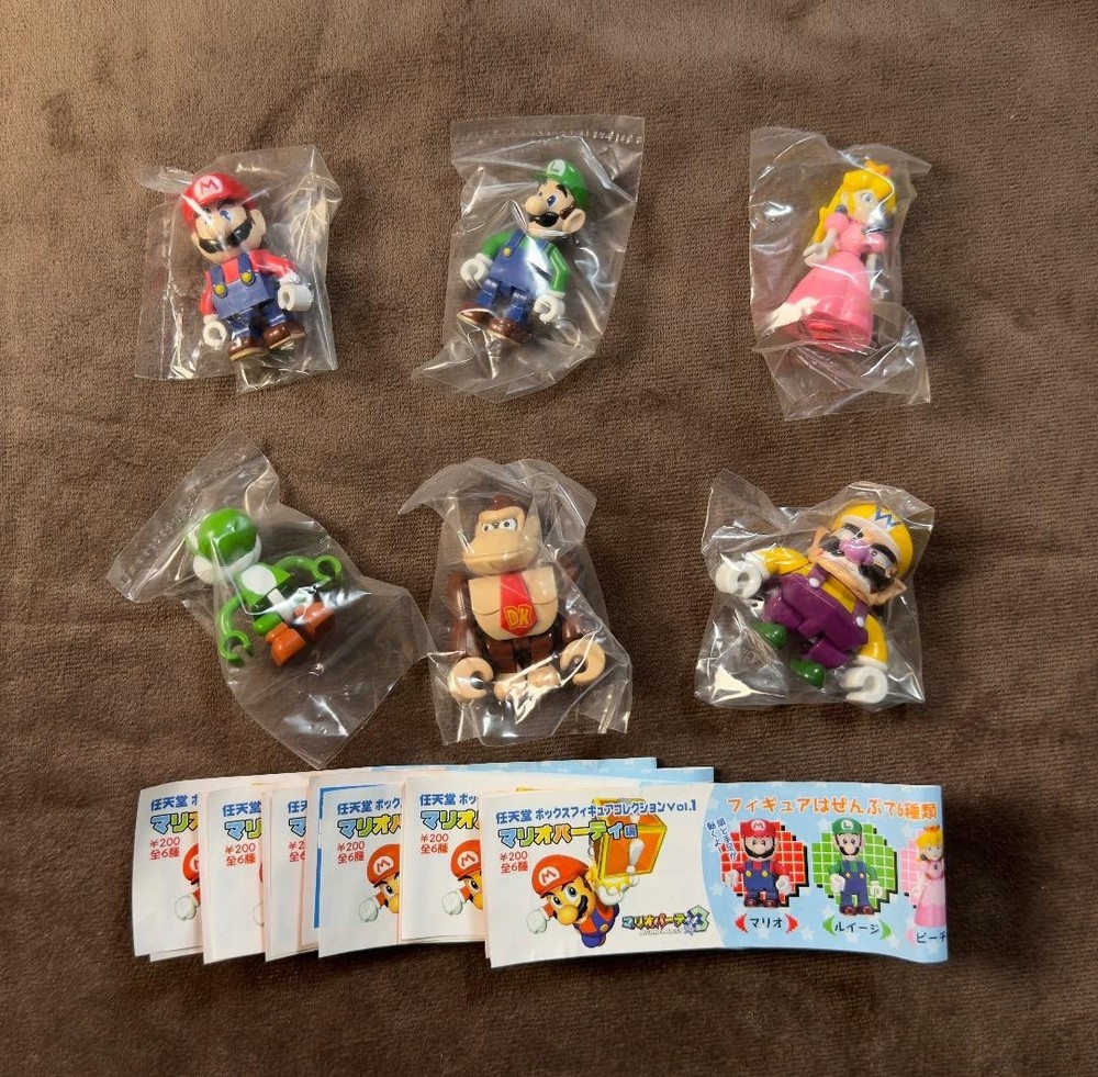 2000s Mario Party 3 Yujin Figure Complete Set of 6 N64 Vintage Collectible Japan