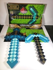 Lot of Minecraft Diamond Pickaxe Redstone Adventure Kit Diamond Sword & Pickaxe