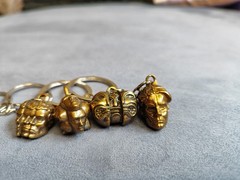 Metal Orbs Set Chaos Exalted Vaal Regal Keychain gift Path of Exile PoE brass