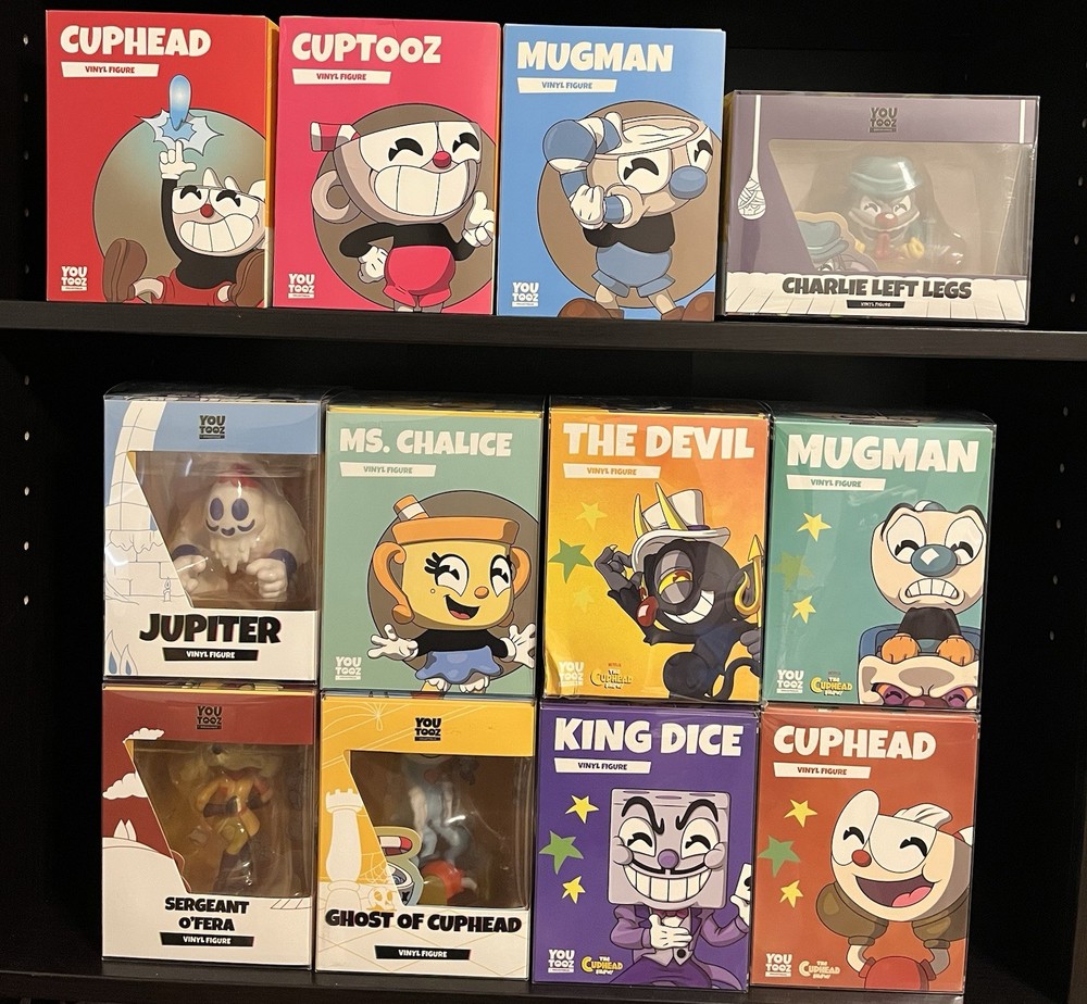 Cuphead Youtooz Figures Lot of 12 Collectible Vinyl Figures