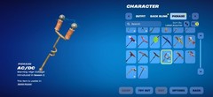 Fortnite In-Game Cosmetics Merry Marauder, Blue Squire, AC/DC Pickaxe Dark Knigh