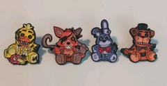 Five Nights At Freddy’s FNAF Pins 4 Pin Set Metal Enamel Pins (NEW)