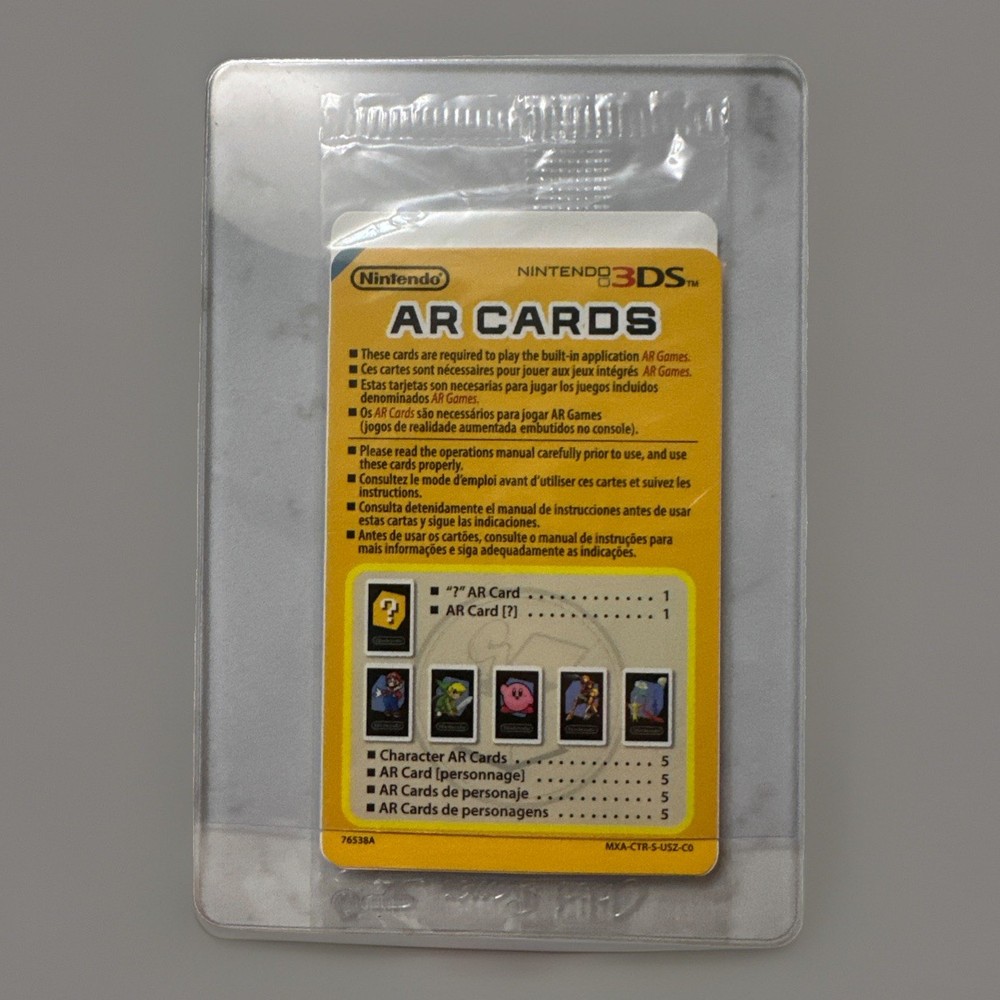 AR Cards Games Nintendo 3DS NEW Plastic Sealed Card