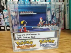 Pokemon Trainer Red Encounter Handmade Diorama – Gameboy Gaming Cube-Fanart