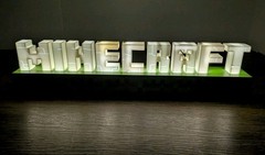 Paladone Minecraft Logo Light Up Lamp LED Desk Decor Steve Creeper Gamer Gift