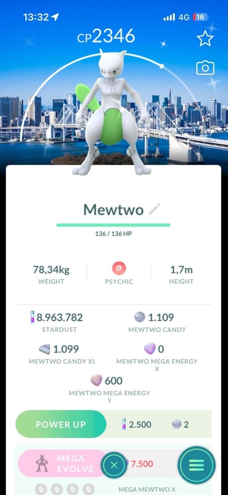 Pokémon Go – Shiny Mewtwo/ Groudon/ Kyogre Background Tokyo – Trade 20K/ 1M Dust