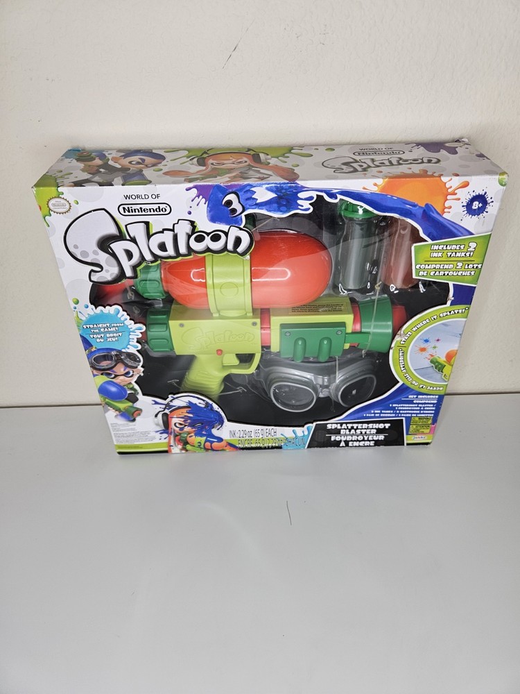 World of Nintendo SPLATOON Splattershot Blaster Jakks 2017 w/ Refills BRAND NEW