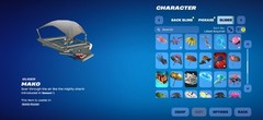 Fortnite In-Game Cosmetics Merry Marauder, Blue Squire, AC/DC Pickaxe Dark Knigh
