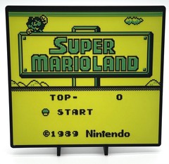 Super Mario Land Game Boy Title Screen • 3D Wall Art + Stand • Retro Display