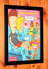 Beavis and Butt-Head Vintage Rare Small Poster / Ad Page Framed