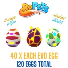 Ropets Evo Egg Deal 120 Each Eggs Red, Green, Mythic Evo US
