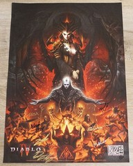 BlizzCon 2023 Diablo IV 4 Lilith & Elias Signed Promo Poster
