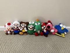 TAGGED Super Mario All Stars Banpresto Plush Set Complete Rare Japan