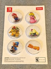 NWT Super Mario RPG Button Set GameStop Pre-Order Exclusive Nintendo Switch