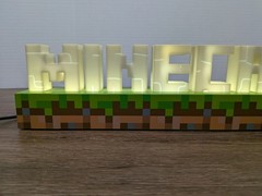 Paladone Minecraft Logo Light Up Lamp LED Desk Decor Steve Creeper Gamer Gift