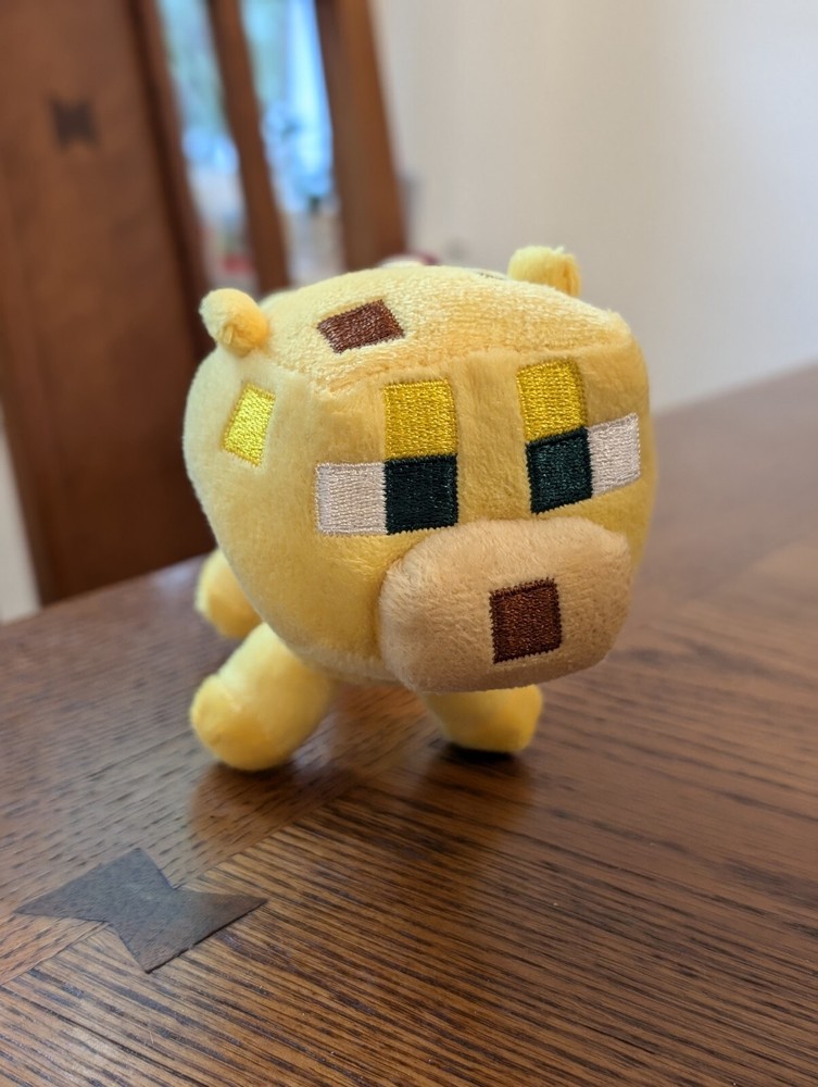 2014 Minecraft Overworld Baby Ocelot Plush 6″ Toy Mojang Yellow