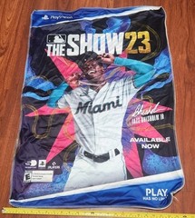 Mlb The Show 23 Gamestop fabric Promotional Poster (34x24in) Jazz Chisholme Jr