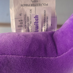 Twitch Logo Plush Pillow Purple/White Polyester Fiber Fill, 2021