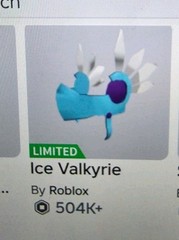 Roblox Ice Valkyrie Limited Collectible Virtual Item