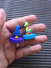 Vintage Nintendo Mario Yoshi Island Mini Stamp Figure 10 Toy Capsule Rare SNES
