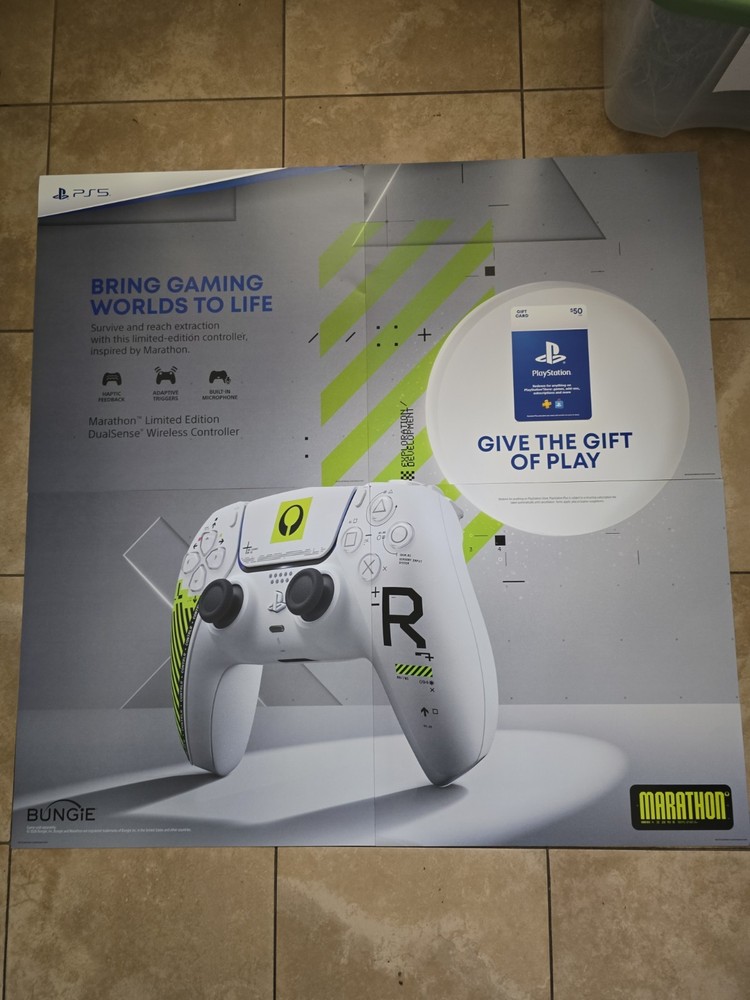 Sony PlayStation 5 DualSense Wireless Controller Marathon Limited Edition Poster