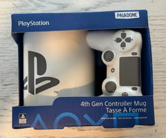 Playstation 4th Gen Controller Coffee Mug Silver White Official Paladone NIB