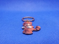 Super Mario 3D Land Tanooki Mario Rare Promo Keychain Keyring Nintendo 2011.