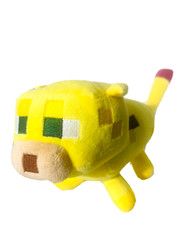 Mojang Minecraft Baby Ocelot 7″ Plush Yellow Cat Block Lion 2014 Stuffed Animal