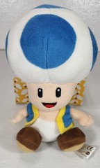 Nintendo Super Mario Brothers Blue Toad Mushroom Plush Toy, 2010