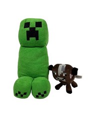Minecraft Creeper 13” Green Cow Brown 5” Plush Mojang Minecraft Plush Toy Lot 2