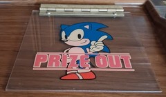 Vintage SEGA Sonic the Hedgehog UFO Catcher PRIZE OUT Door Japan Arcade Crane