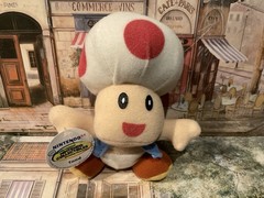 ( FREE SHIP )TOAD PLUSH VINTAGE BD&A 1997 SUPER MARIO 64 NINTENDO 64 NEW/TAGS