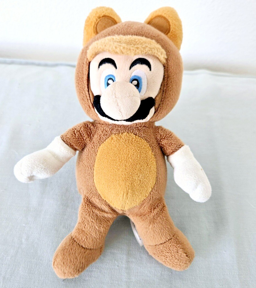 Super Mario 3D Land Raccoon Mario Plush Doll Little Buddy Sanei 2013 Nintendo