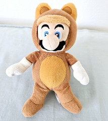 Super Mario 3D Land Raccoon Mario Plush Doll Little Buddy Sanei 2013 Nintendo