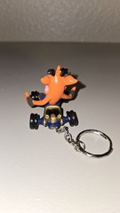 Crash Bandicoot Racing European Super Rare Keychain Figure Playstation Unused