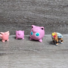 Nintendo Classic 1999 Lot Pokemon Jigglypuff #39 Water Toy Figure 3D Eraser Clef