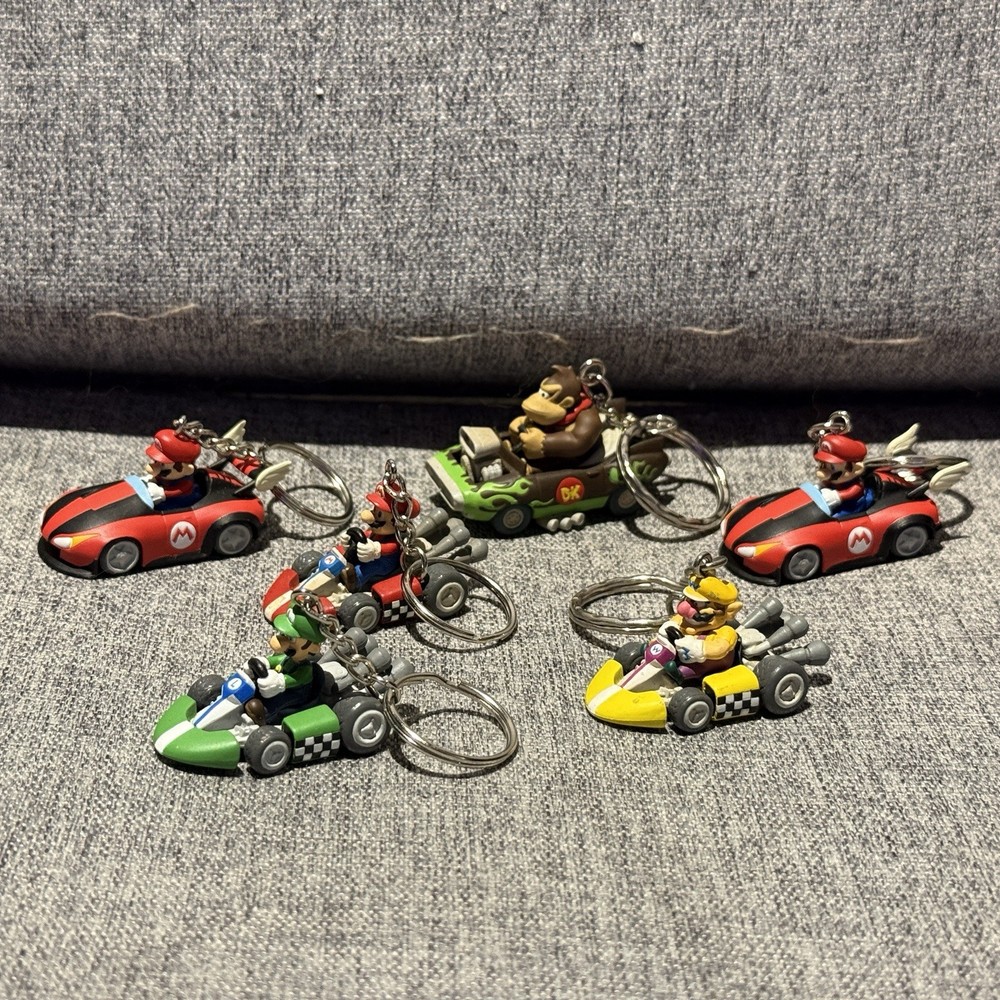 Banpresto 2009 Nintendo Super Mario Kart Wii Figure Keychain Set VERY RARE
