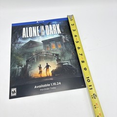 Alone In The Dark PS5 8.5 x 11 Promo Poster Countertop Gamestop Horror Ad 2024