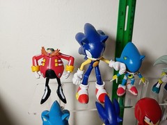 17-PK SONIC the HEDGEHOG 2.5″ Jakks SEGA Lot Santa Metal Eggman Knuckles Silver